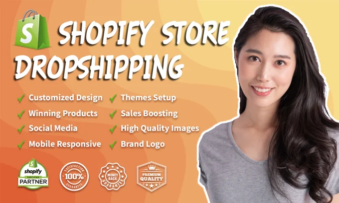 350美元我将用畅销产品创建您的 Shopify 直销商店